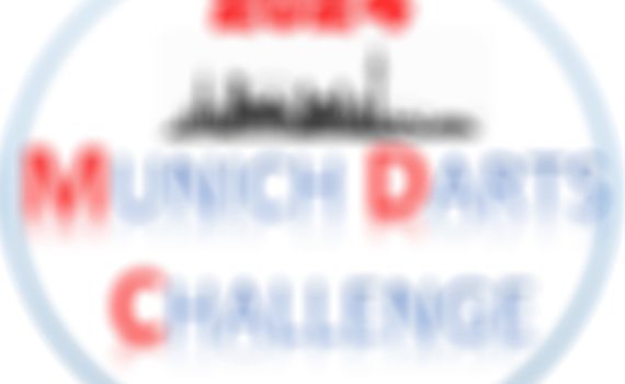 Unscharfes Logo der Munich Darts Challenge 2024